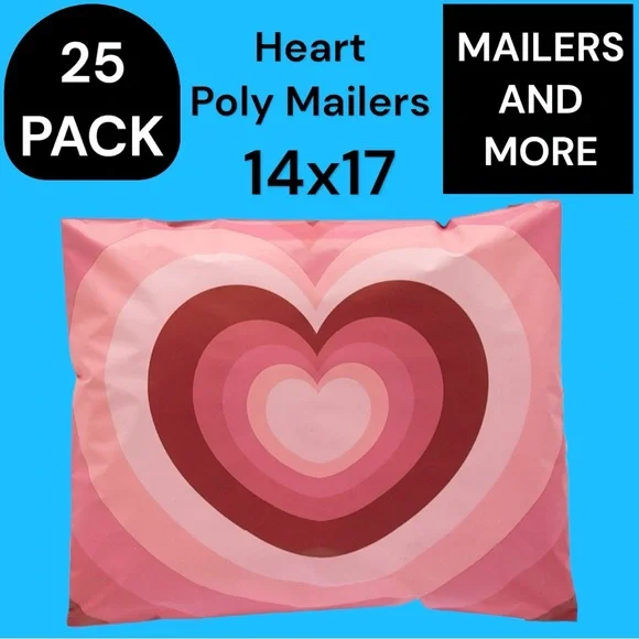 25 14x17 Heart Mailers PRICE IS FIRM - Picture 1 of 1